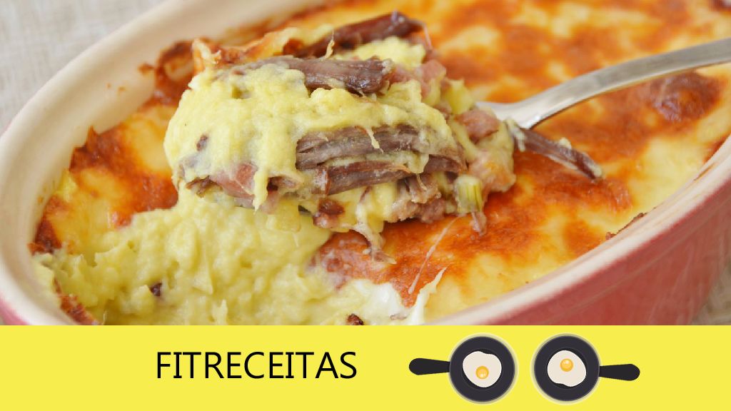 Escondidinho de Carne Seca com Batata e Requeijão