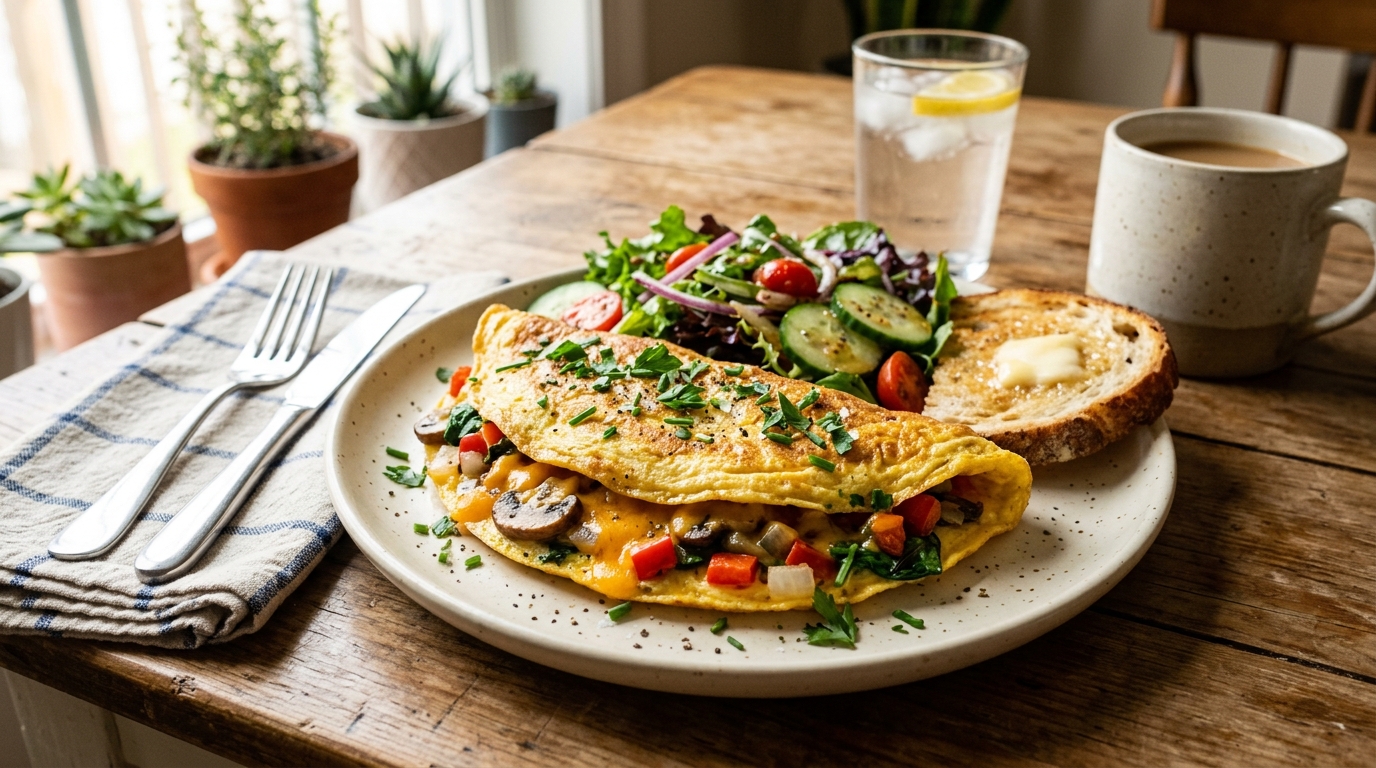 Omelete Caseiro para Almoço: Fácil e Deliciosa!