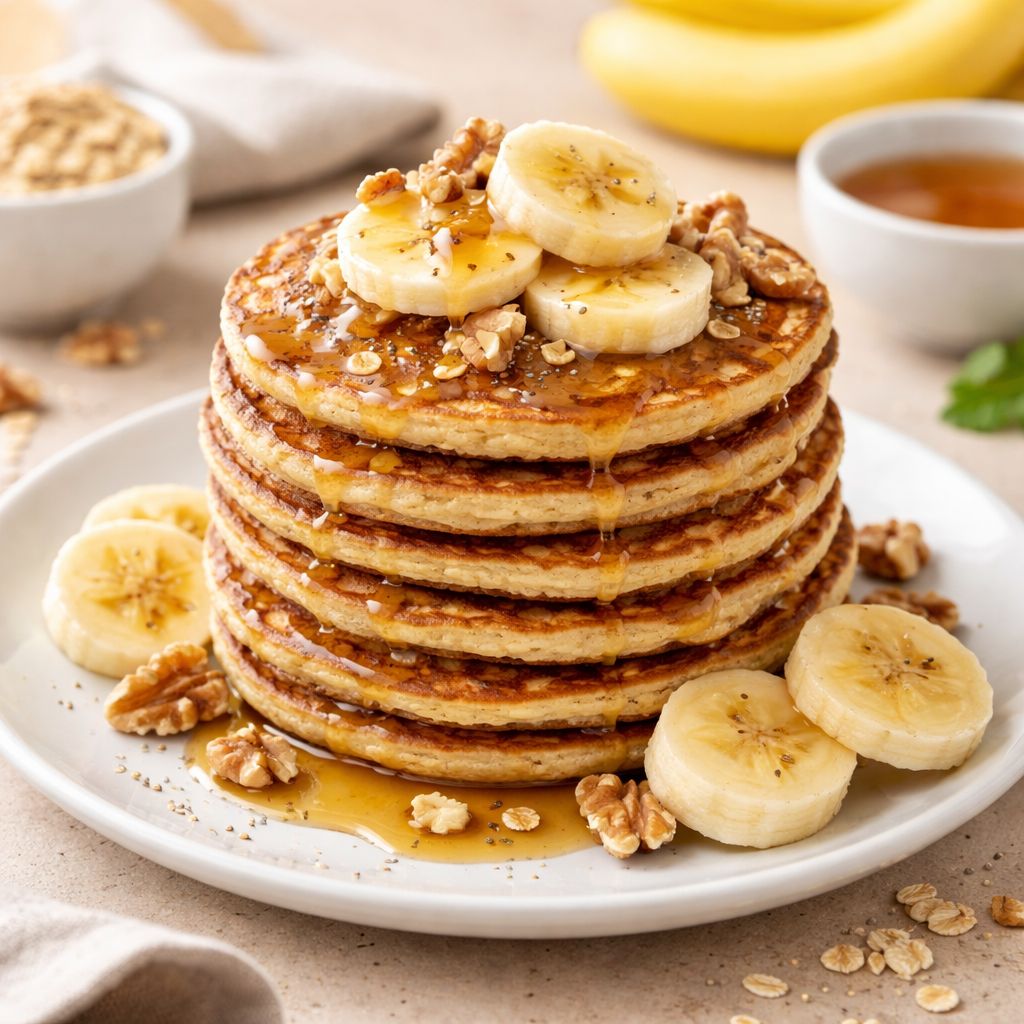 Lanche Rápido e Fácil: Panquecas de Aveia com Banana