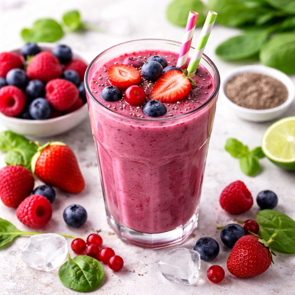 Melhor Smoothie de Frutas Vermelhas Simples Detox