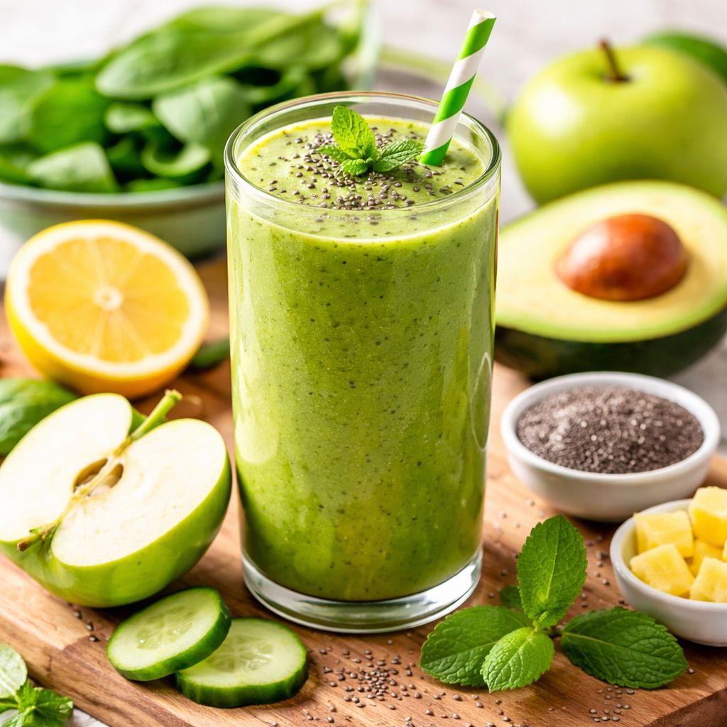 Smoothie Verde Caseiro para o Pré-Treino: Energia Ingrediente por Ingrediente